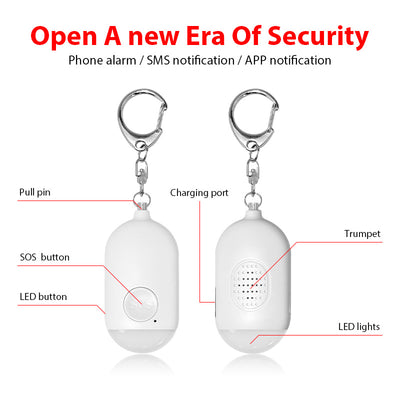 [Tuya Series] Smart Self-Defense Personal Alarm - Remote Emergency Notification to Family