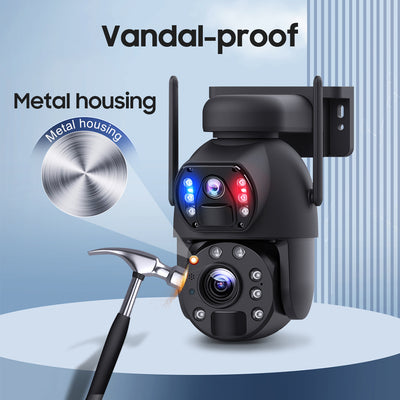 4G Solar Security Camera 20X PTZ Dual-Lens
