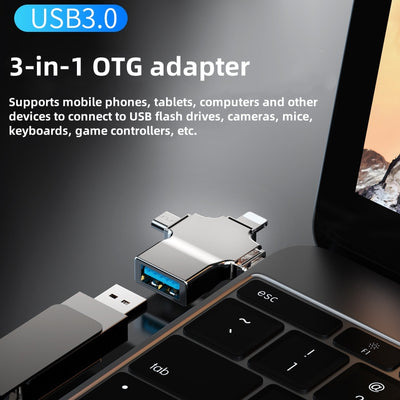 Connector USB Adapter Converter OTG USB C Three-in-one Hot Adapter