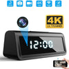 [Tuya Series] 4K Mini Desktop Clock Security Camera with Invisible Lens, Motion Detection & Night Vision