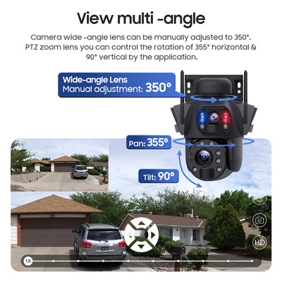 4G Solar Security Camera 20X PTZ Dual-Lens