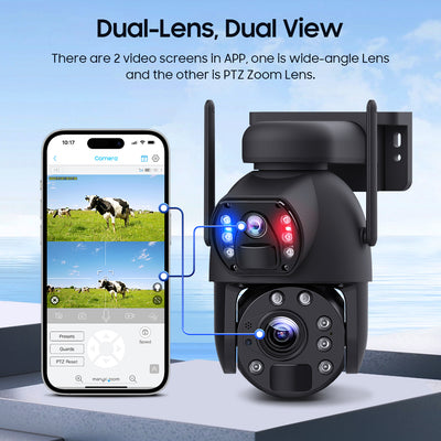 4G Solar Security Camera 20X PTZ Dual-Lens