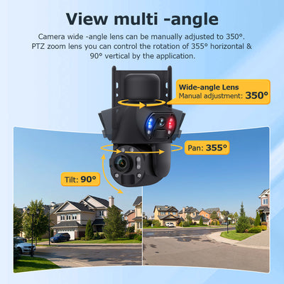 4G Solar Security Camera 36X PTZ Dual-Lens Pro