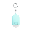 Small blue oval shaped device featuring a keychain and SOS emergency button. - The Spy Store