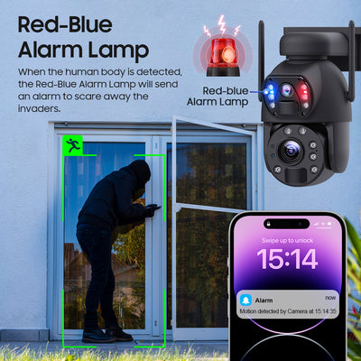 4G Solar Security Camera 20X PTZ Dual-Lens