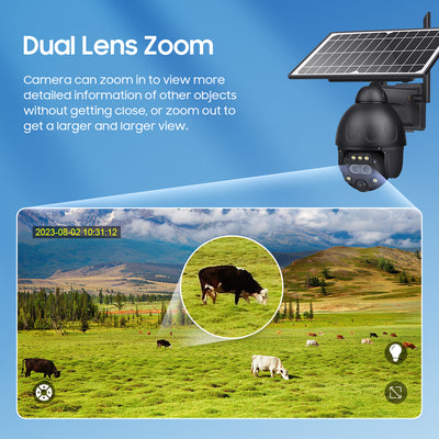 4G Solar Security Camera 12X PTZ