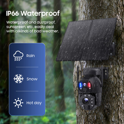 4G Solar Security Camera 20X PTZ Dual-Lens