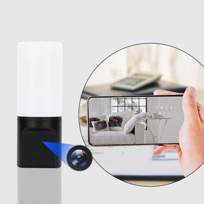 [Tuya Series] Wall Lamp WiFi Smart Security Camera – Remote Controlled Rotating Lens