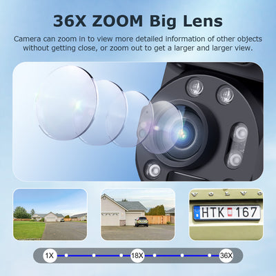4G Solar Security Camera 36X PTZ Dual-Lens Pro