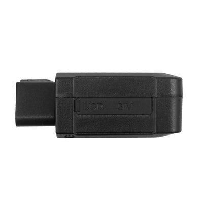 Jimi 4G Mini OBD GPS Multi Alert Tracker (JM-VL04) in Black - Front View showing USB and SIM ports - The Spy Store