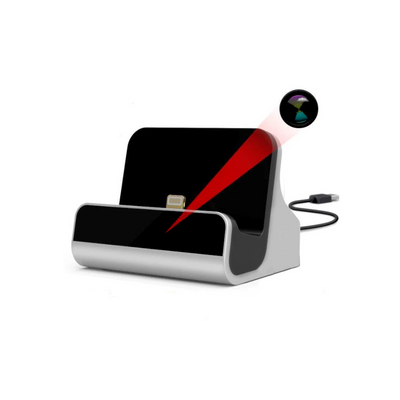 100% invisible iPhone Charging Dock Hidden Spy Camera